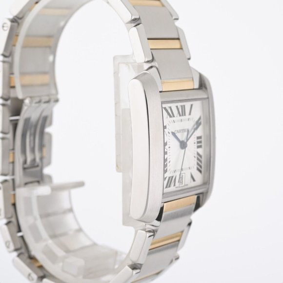 Cartier Tank Francaise 2302 Large 18k Yellow Gold/Steel 28x32mm Automatic Watch - Picture 4 of 13